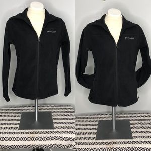 Columbia black fleece zip up high neck jacket S